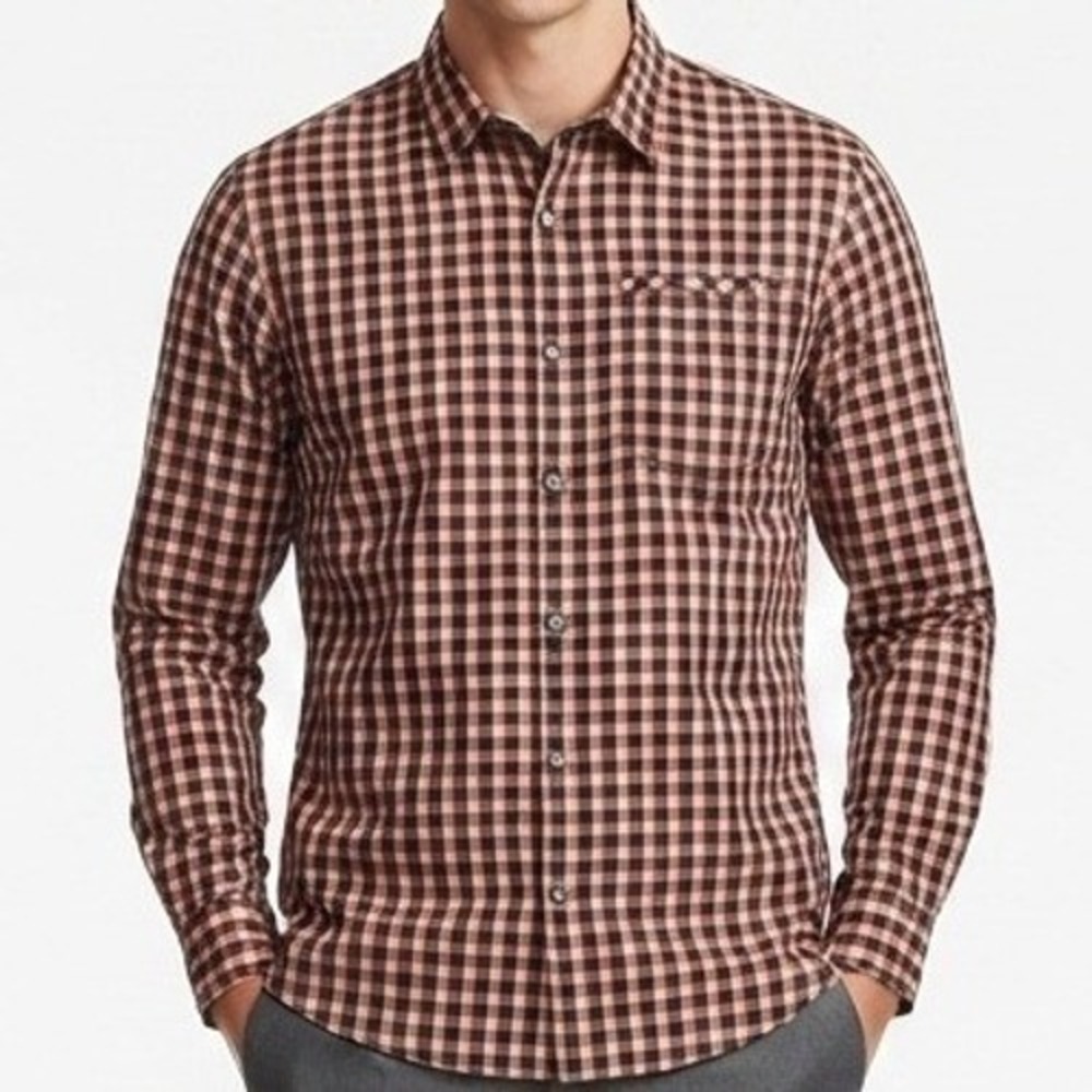 7 Diamonds Button Down Shirt Mens‎ Medium Multicolor Plaid Long Sleeve Casual